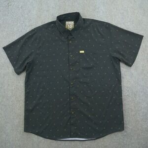 Dixxon Flannel Co Shirt Mens Extra Large Black Finney Logo Print  Short Sleeve